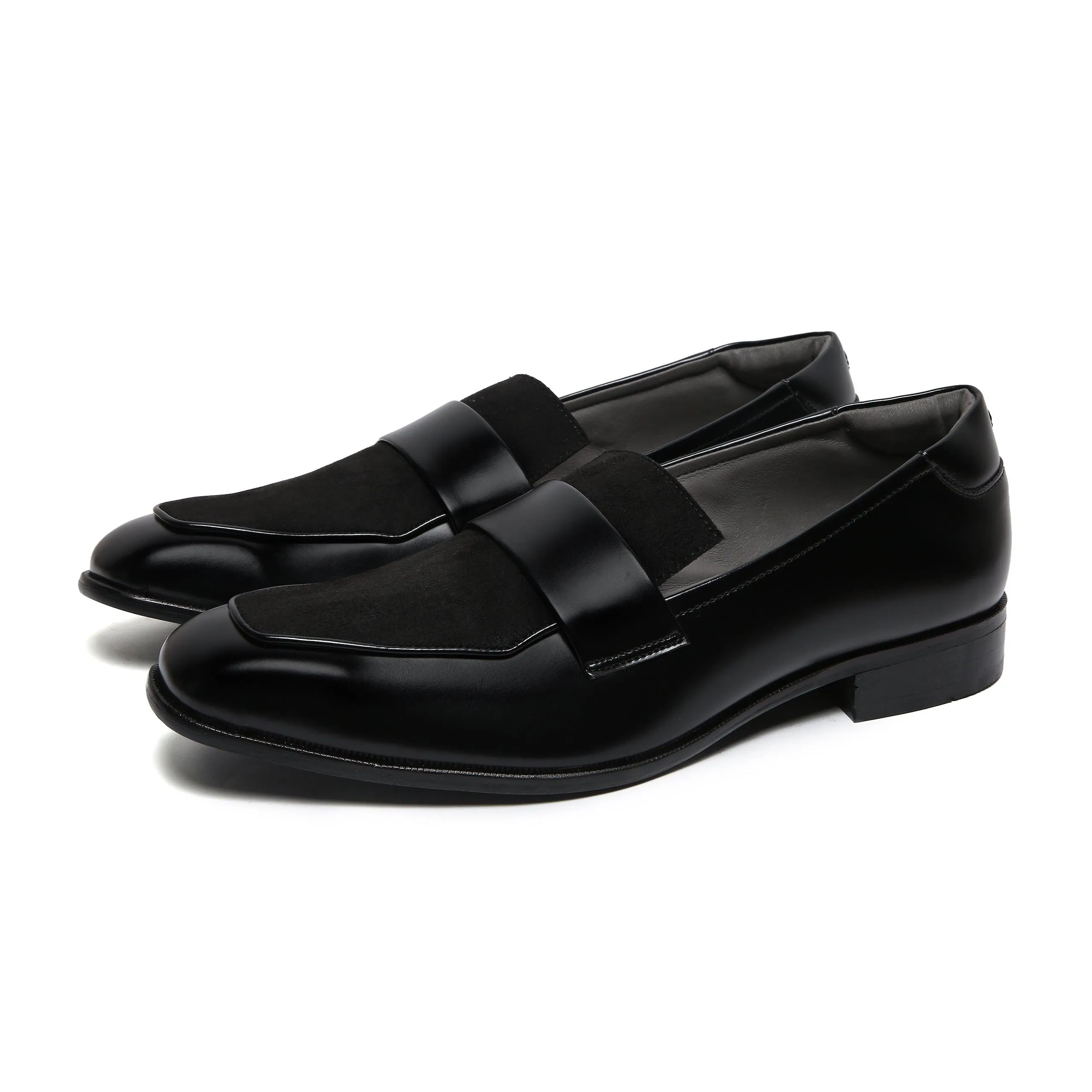 RABONE - BLACK SQUARE TOE SLIP-ON