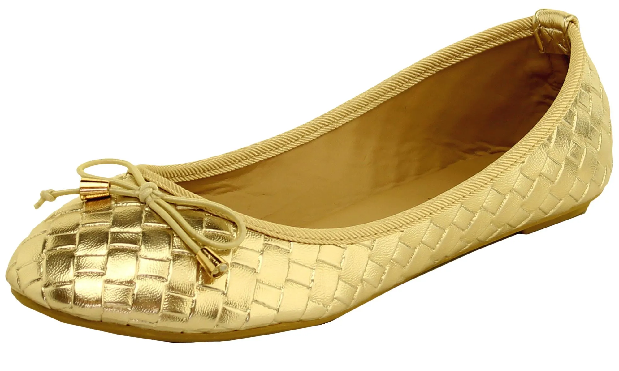 Refresh Footwear Women's Intrecciato Woven Ballet Flat