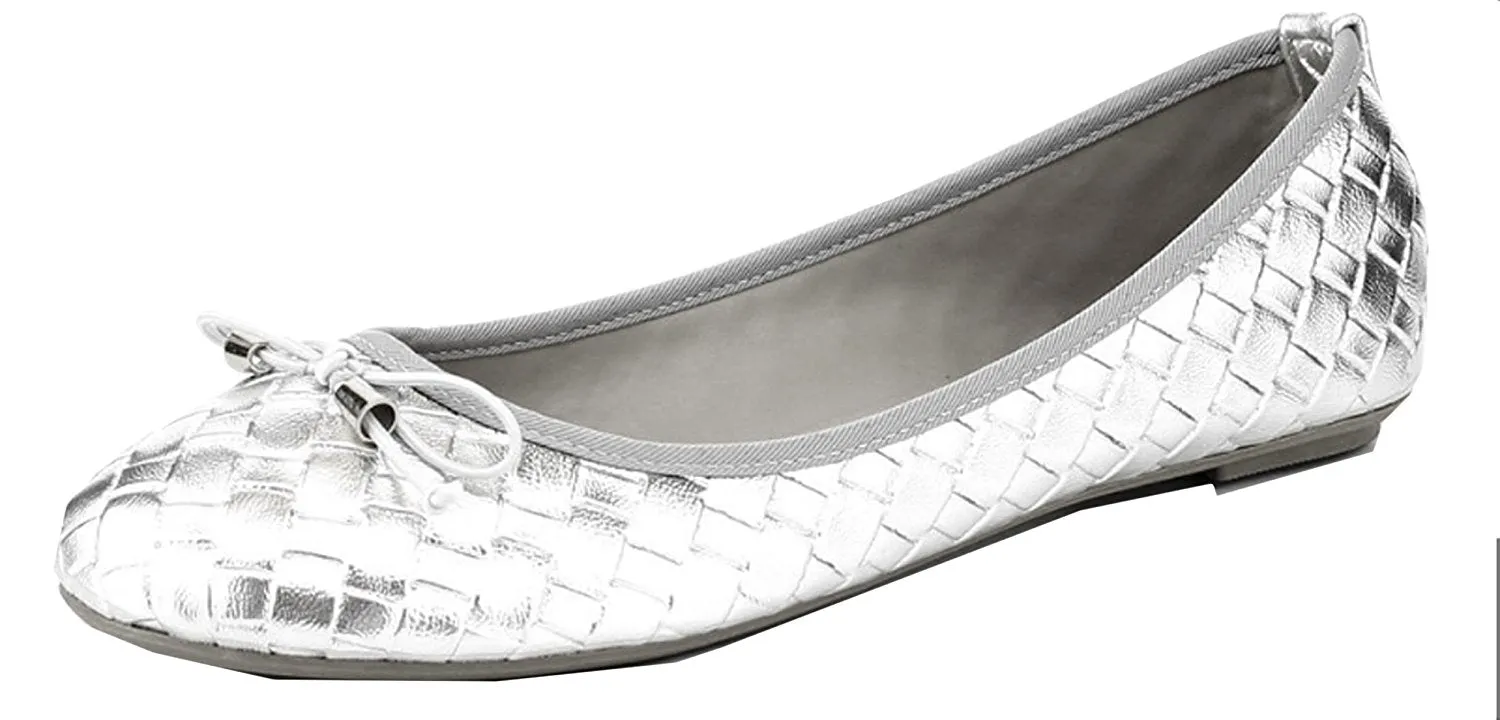 Refresh Footwear Women's Intrecciato Woven Ballet Flat