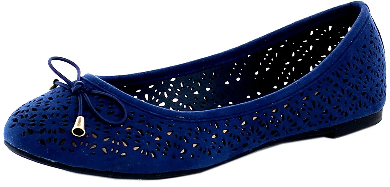 Refresh Footwear Women's Laser Cut Ballet Flat