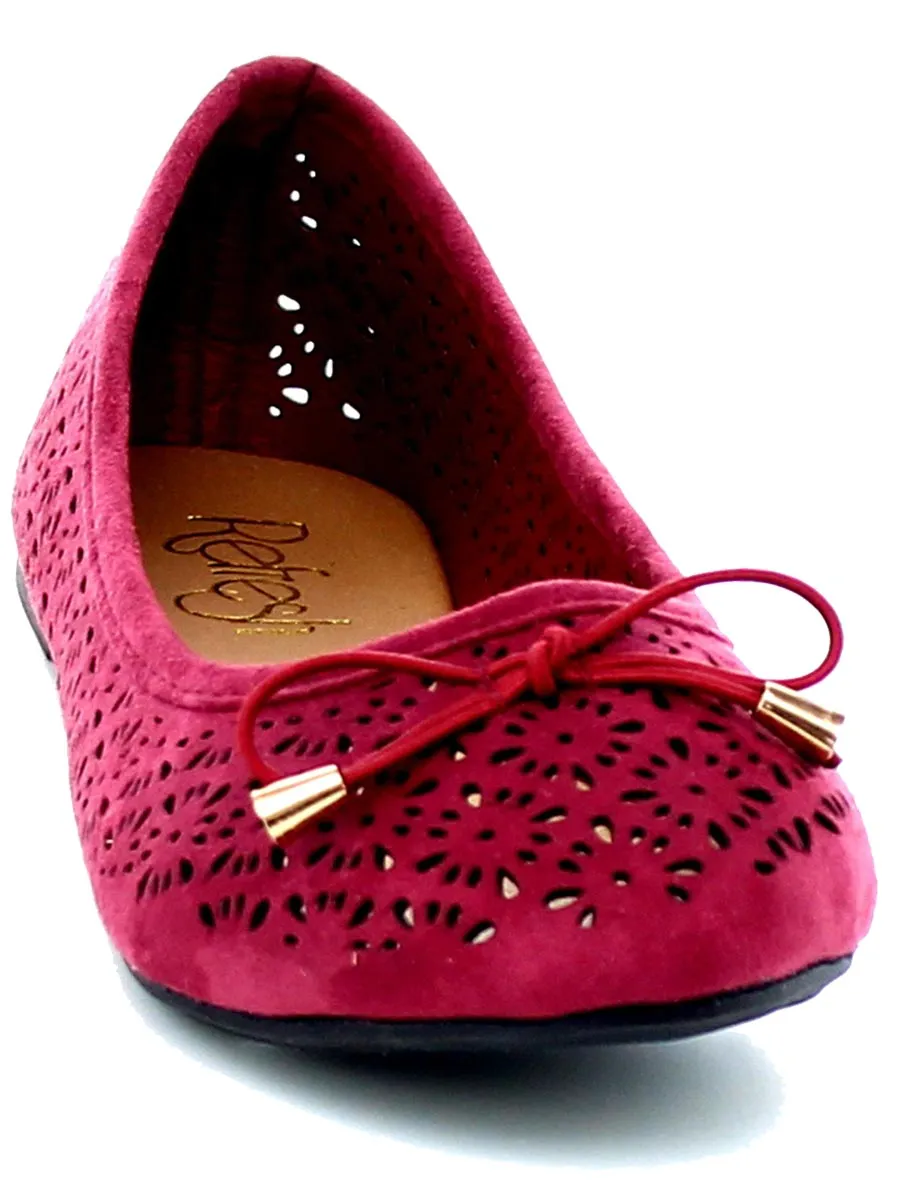 Refresh Footwear Women's Laser Cut Ballet Flat