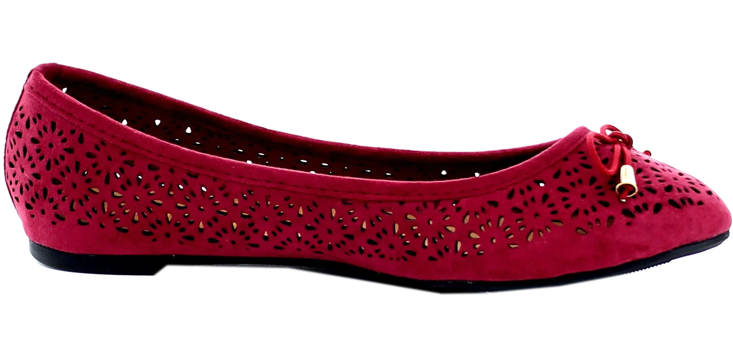 Refresh Footwear Women's Laser Cut Ballet Flat