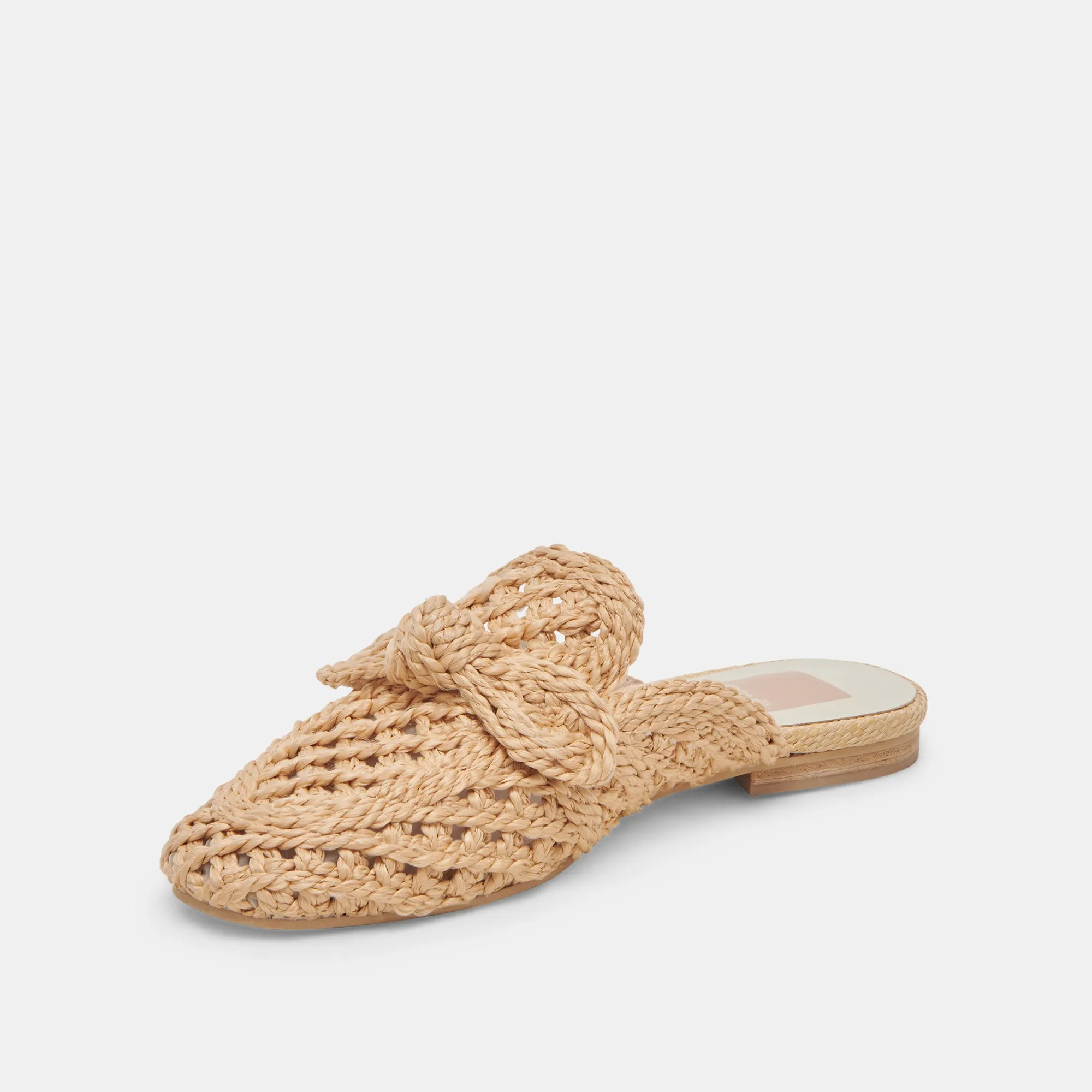 SABOR FLATS LT NATURAL RAFFIA