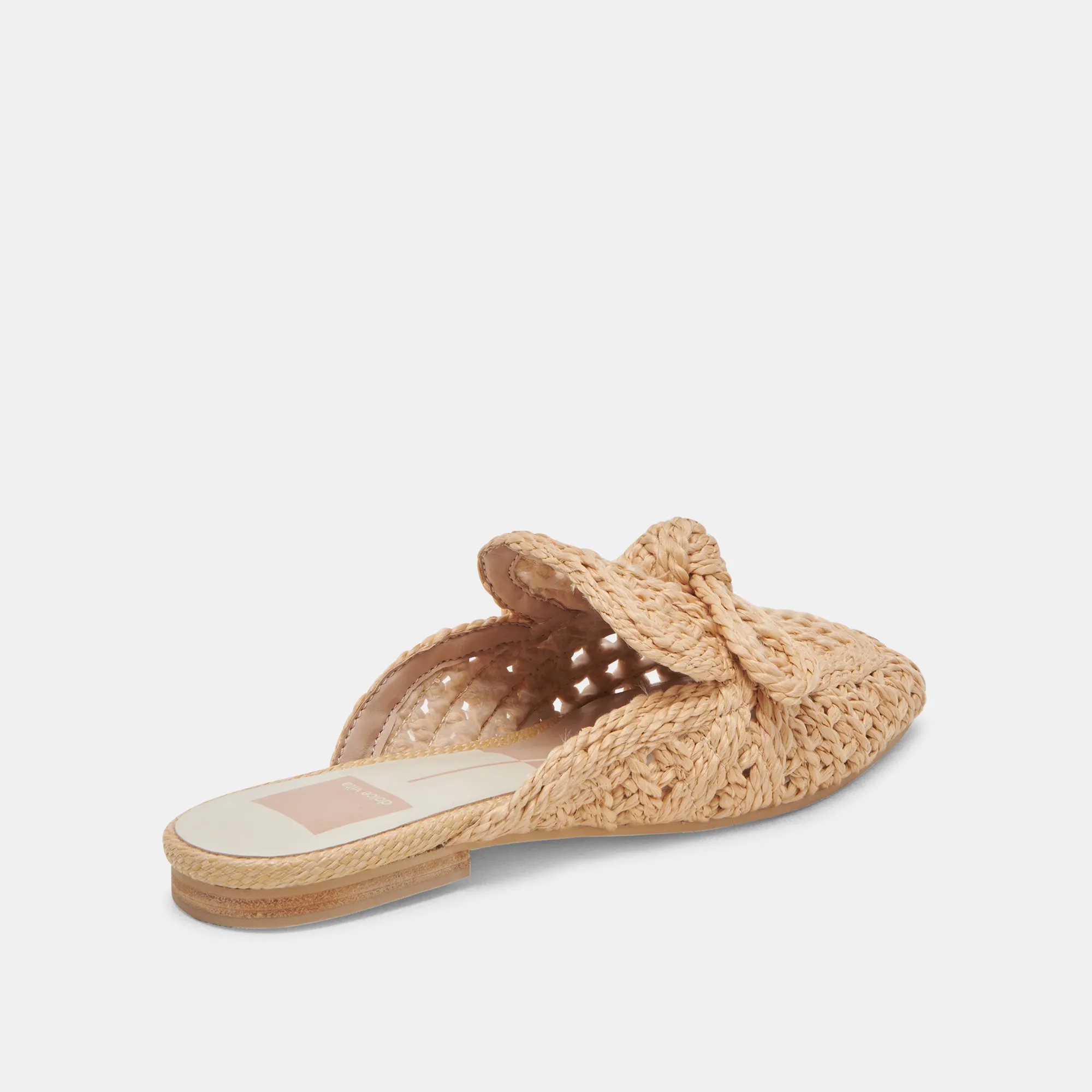 SABOR FLATS LT NATURAL RAFFIA