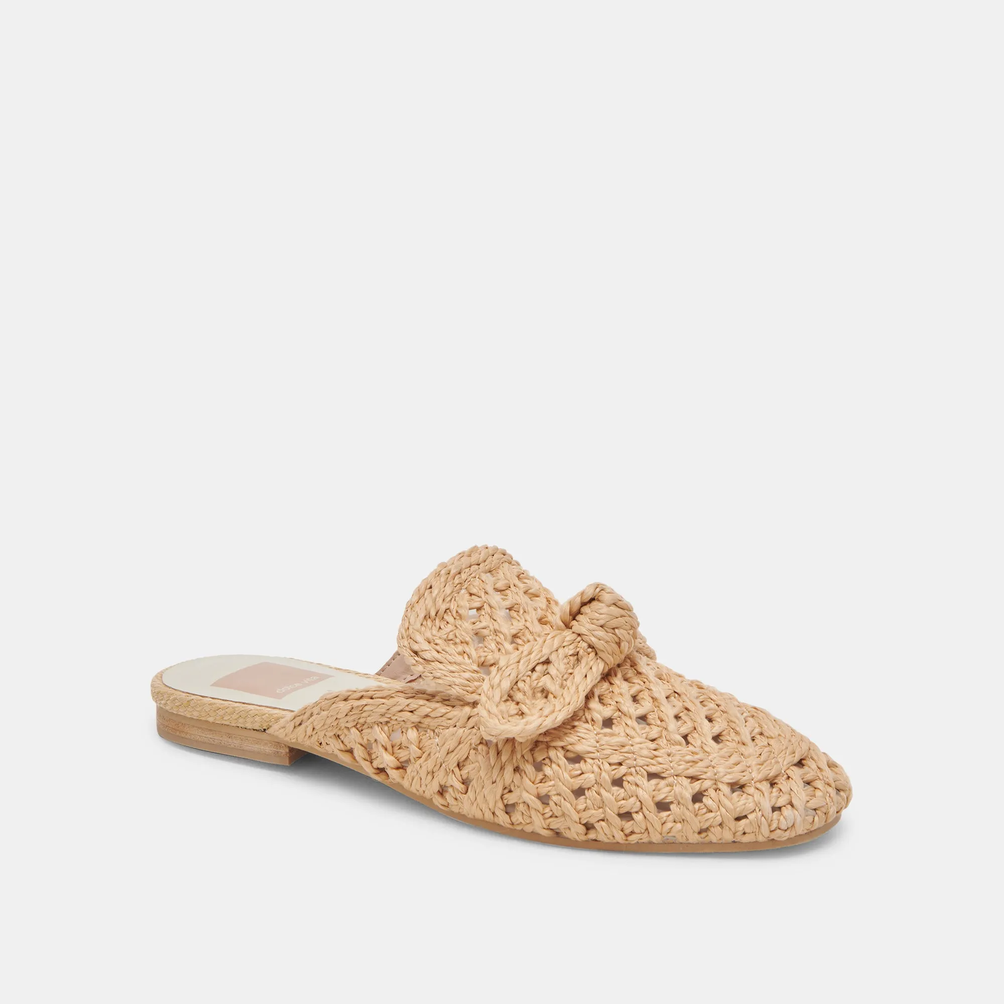 SABOR FLATS LT NATURAL RAFFIA