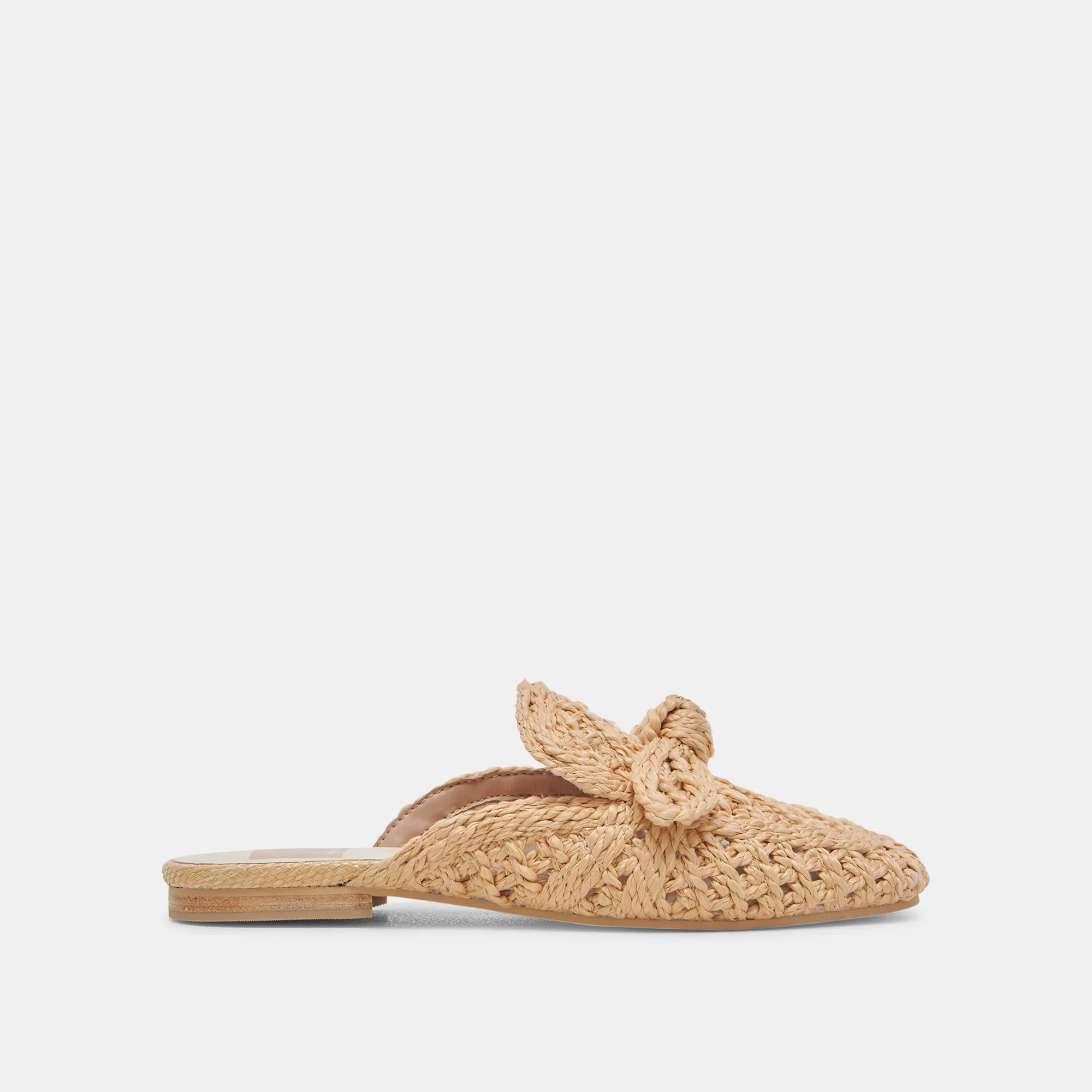 SABOR FLATS LT NATURAL RAFFIA