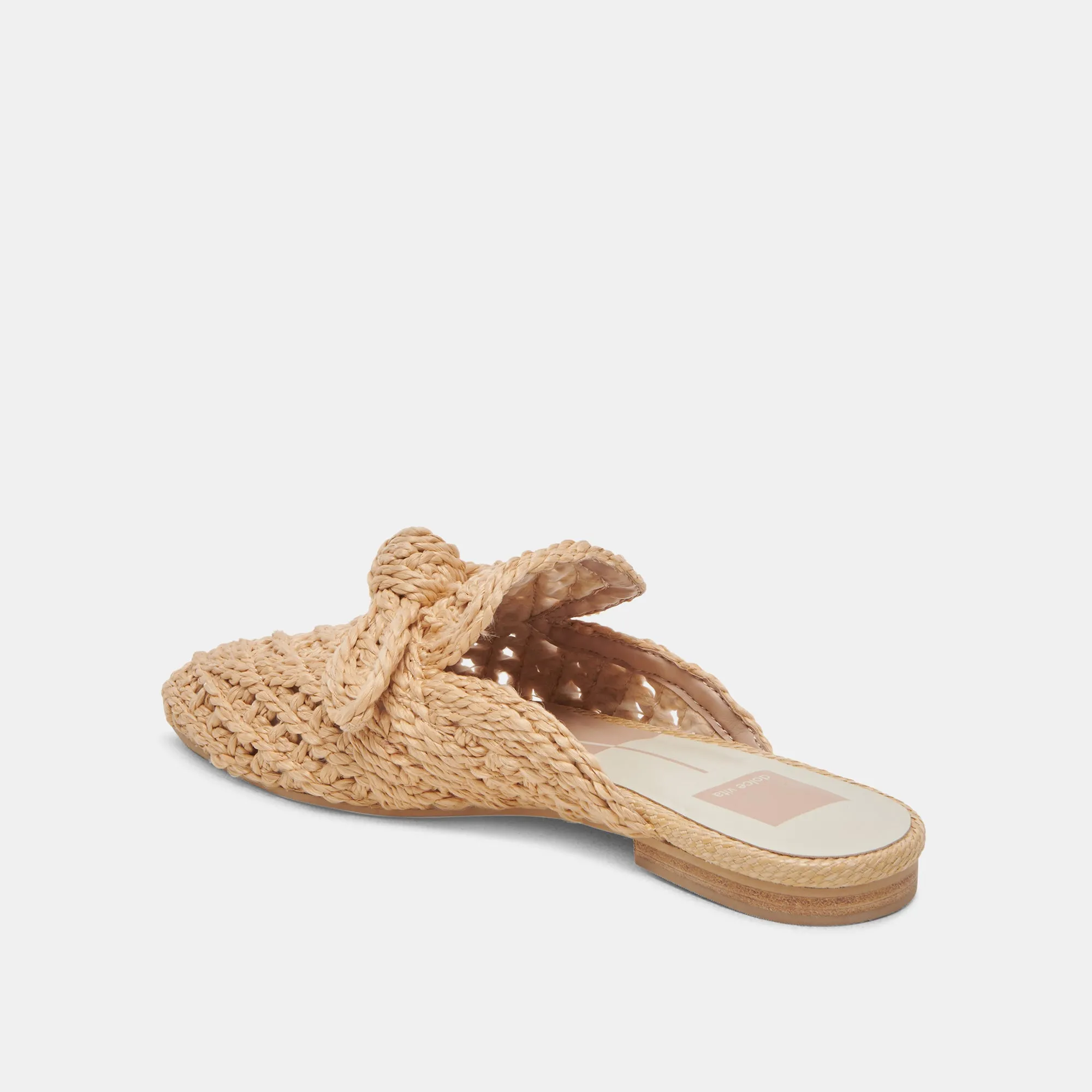 SABOR FLATS LT NATURAL RAFFIA