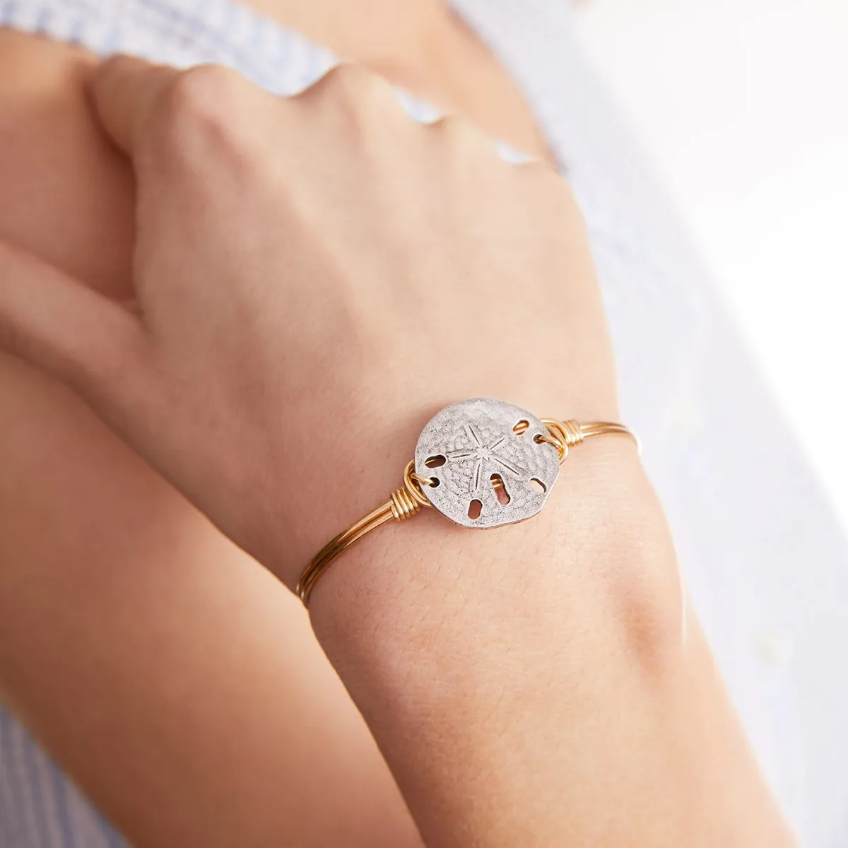 Sand Dollar Bangle Bracelet