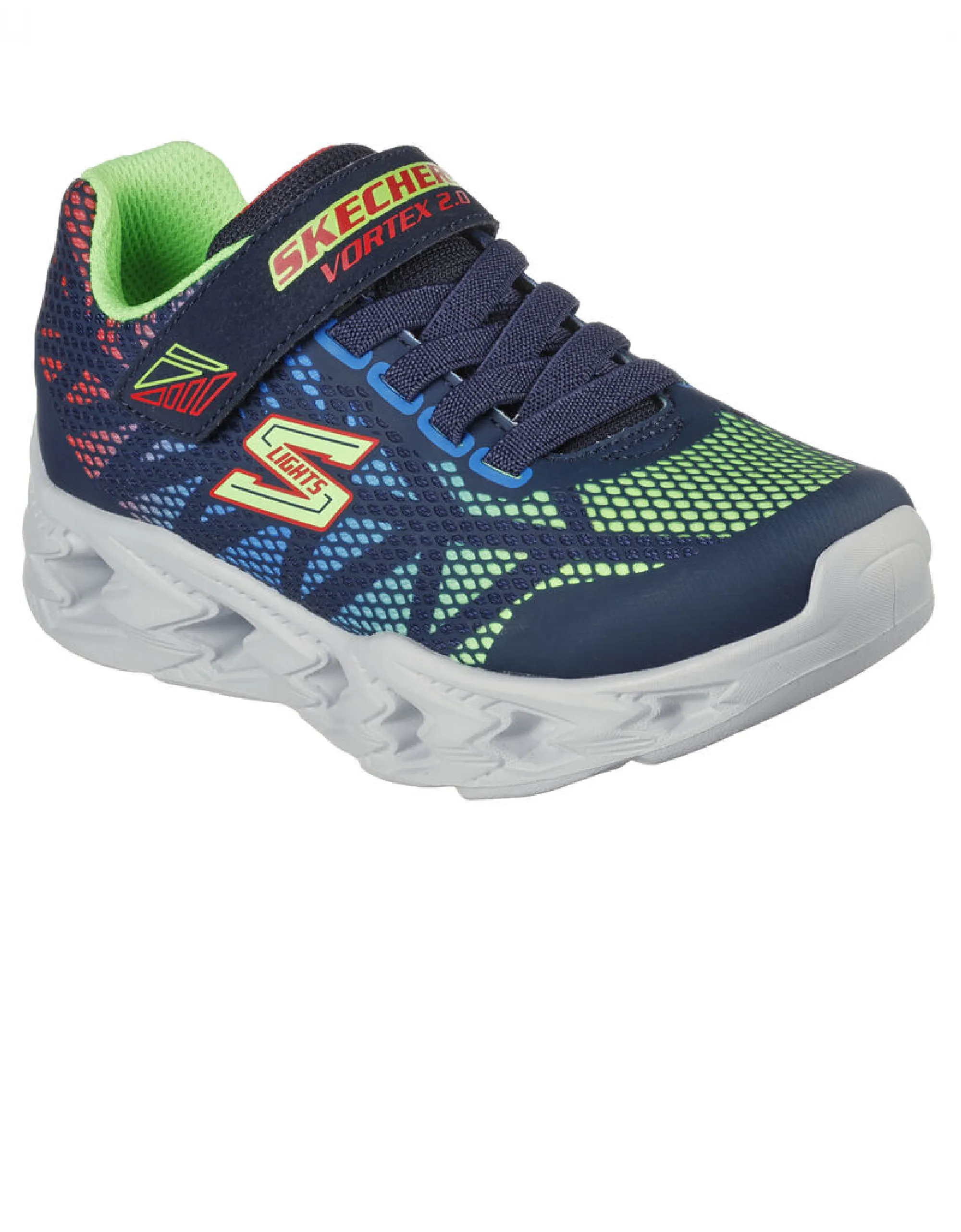 Skechers 400602L NVMT S Lights: Vortex 2.0 NAVY / MULTI