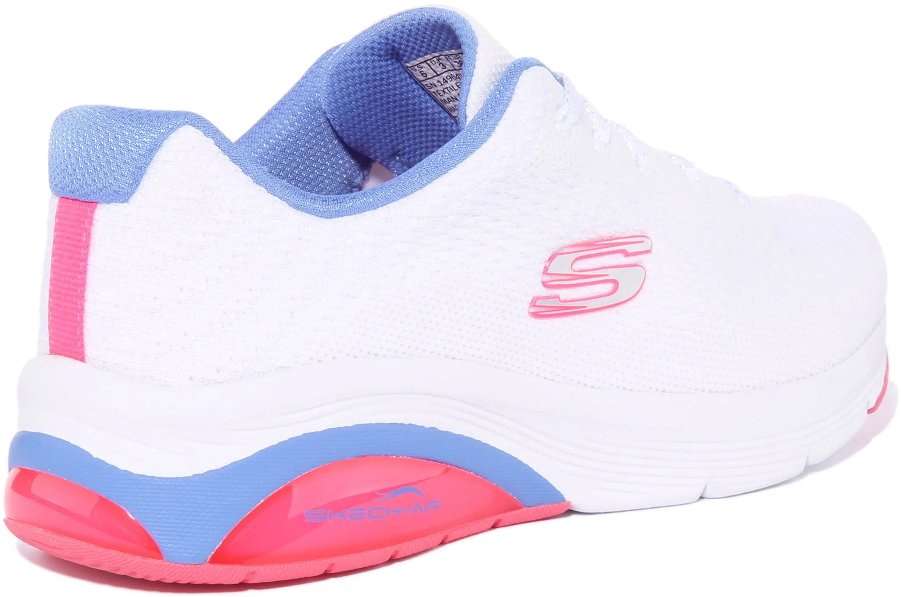 Skechers Classic Vibe In White Pink For Women