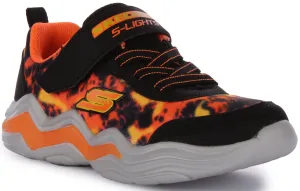 Skechers Erupters IV In Black Orange For Infants