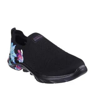 Skechers Go Walk 7 Black Multi Floral Womens Slip On Shoe