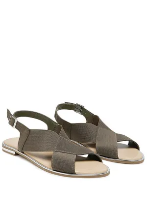 SNUGGLE WIDE STRAP FLAT SANDAL