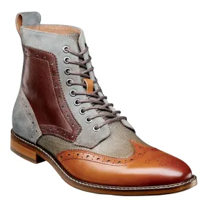 STACY ADAMS: Finnegan Wingtip Lace Up Boot 25427