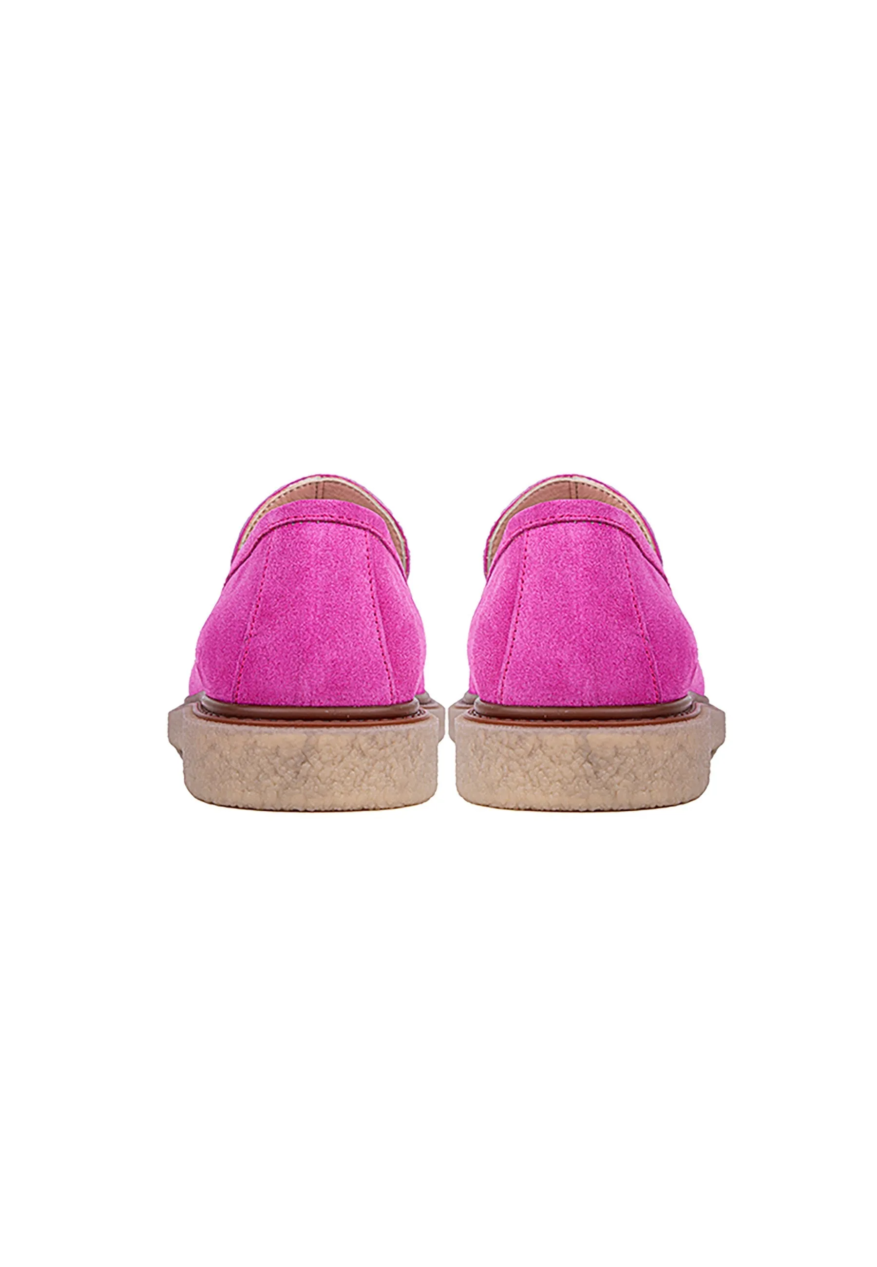 Suede Slip-On Loafers - Pink