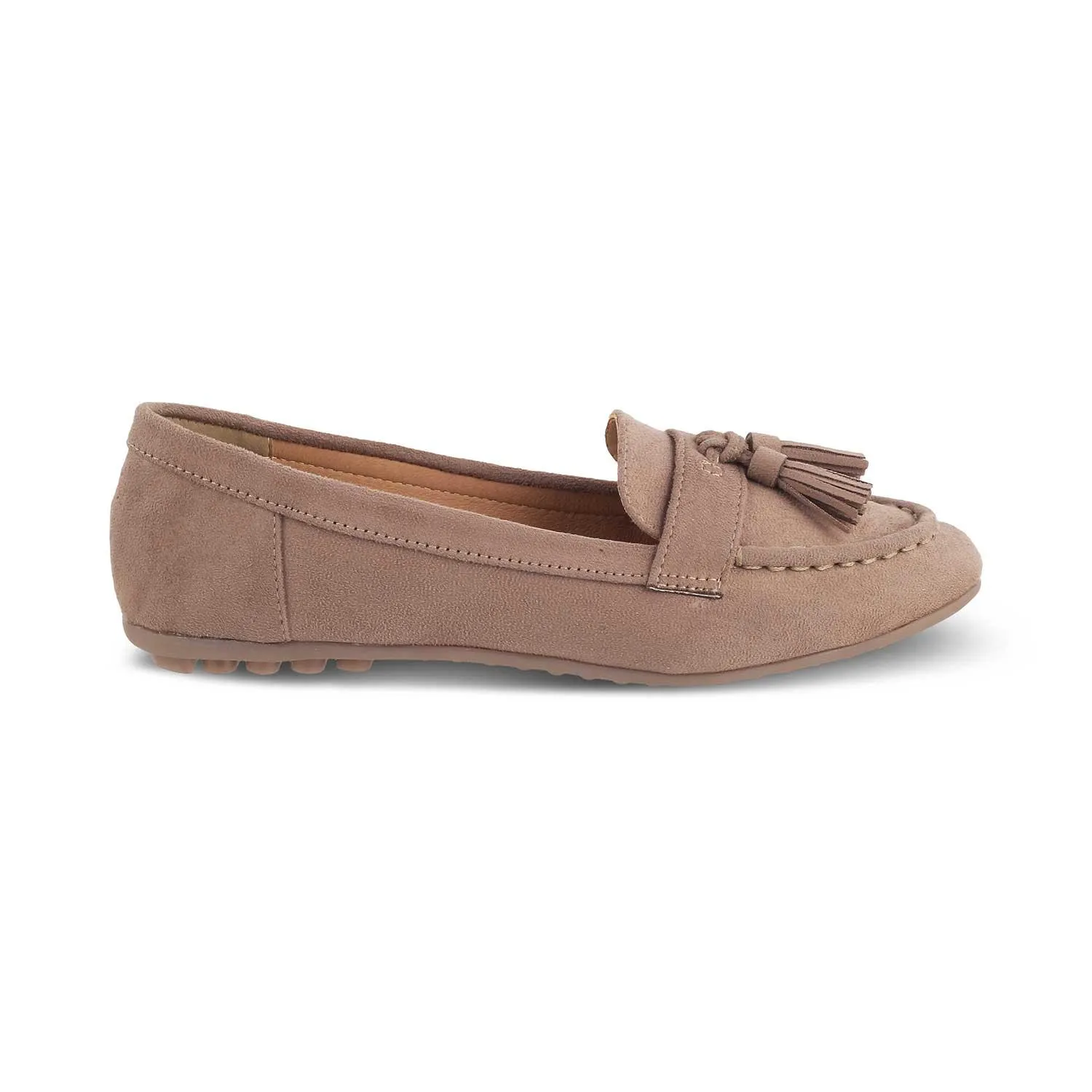 The Bonum Beige Women's Dress Tassel Loafers Tresmode