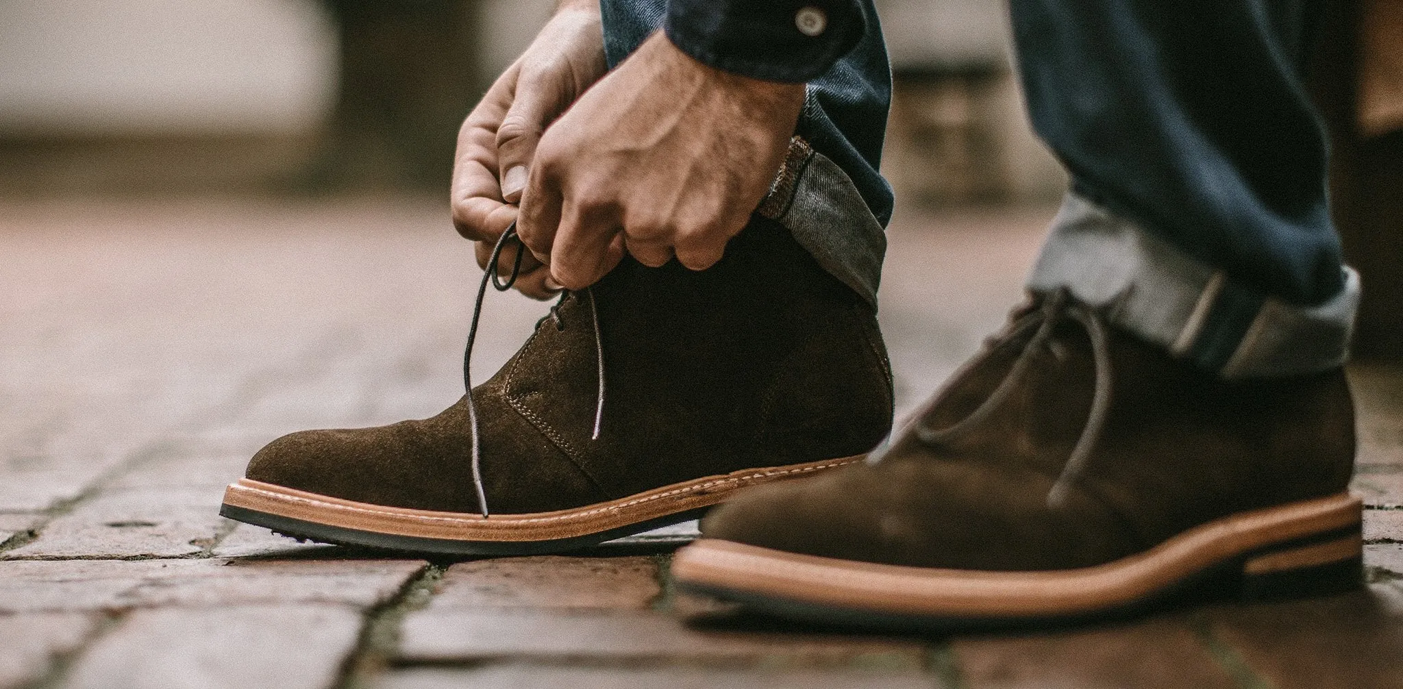 The Chukka in Weatherproof Loden Suede