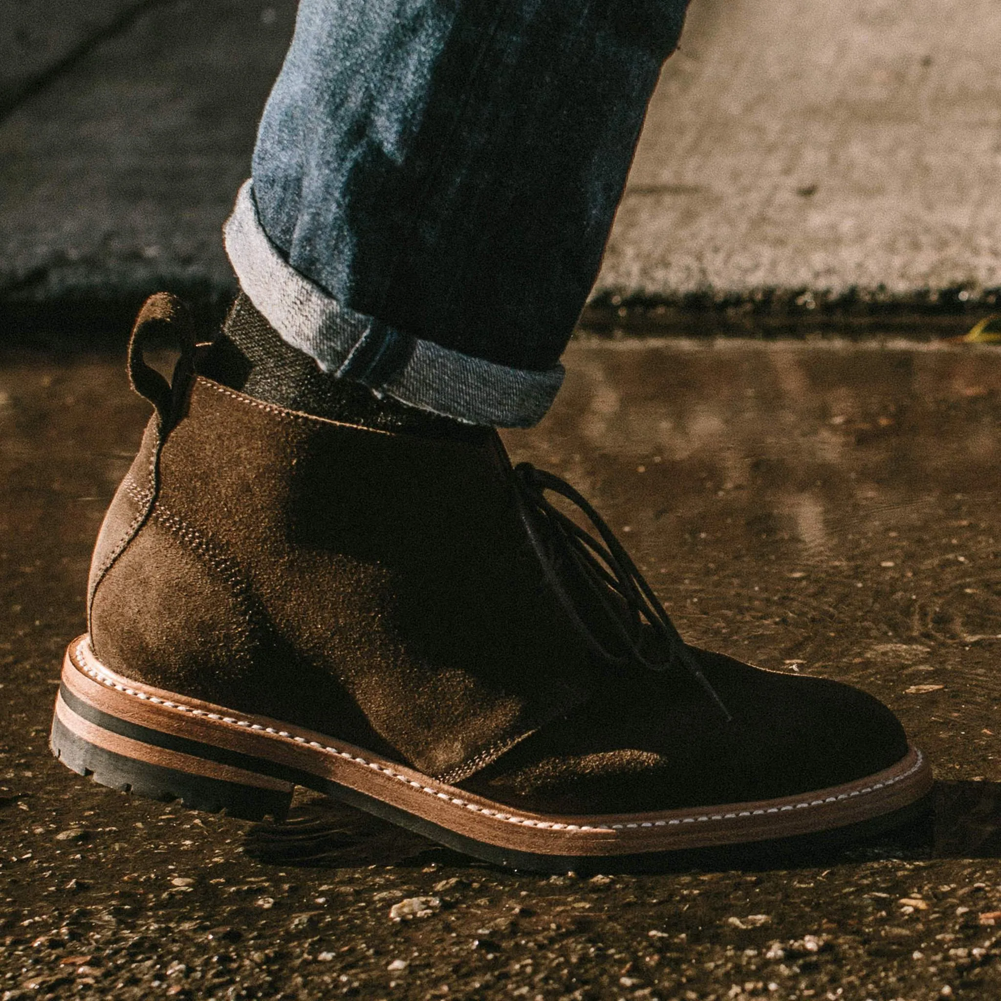 The Chukka in Weatherproof Loden Suede