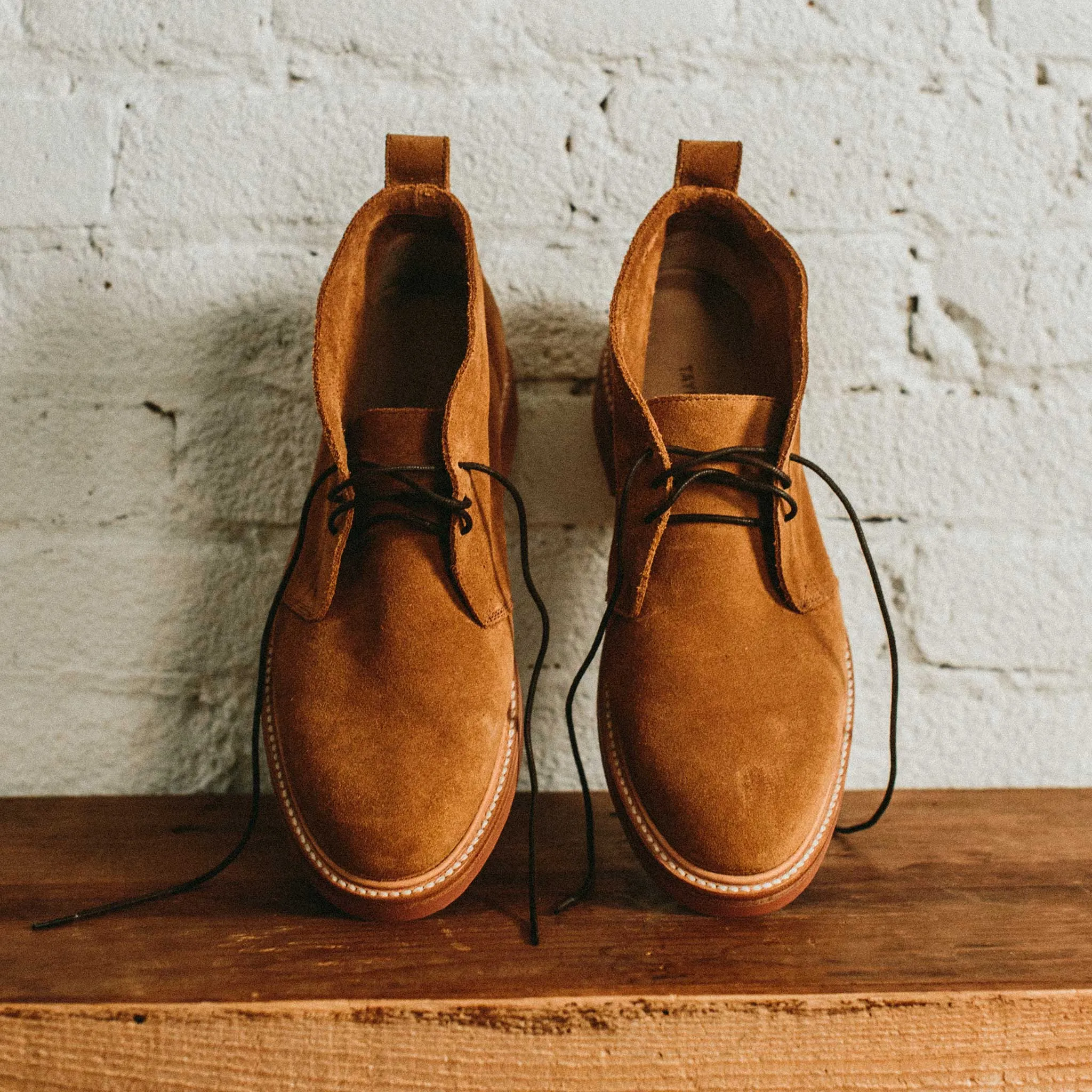 The Unlined Chukka in Butterscotch Weatherproof Suede