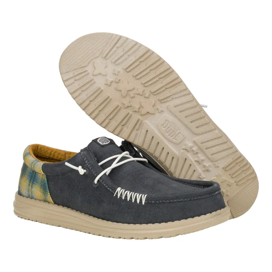 Wally Funk Waffle - Navy Plaid