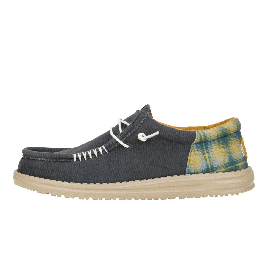 Wally Funk Waffle - Navy Plaid