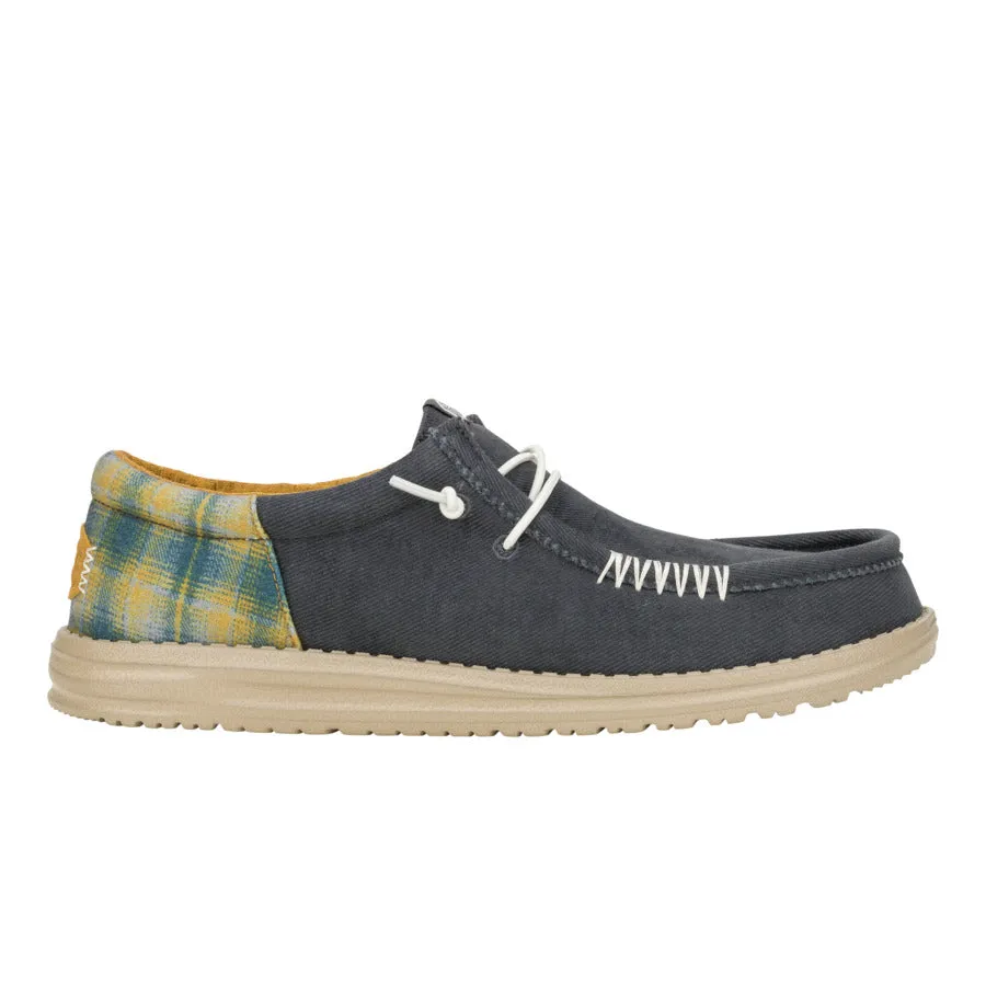 Wally Funk Waffle - Navy Plaid