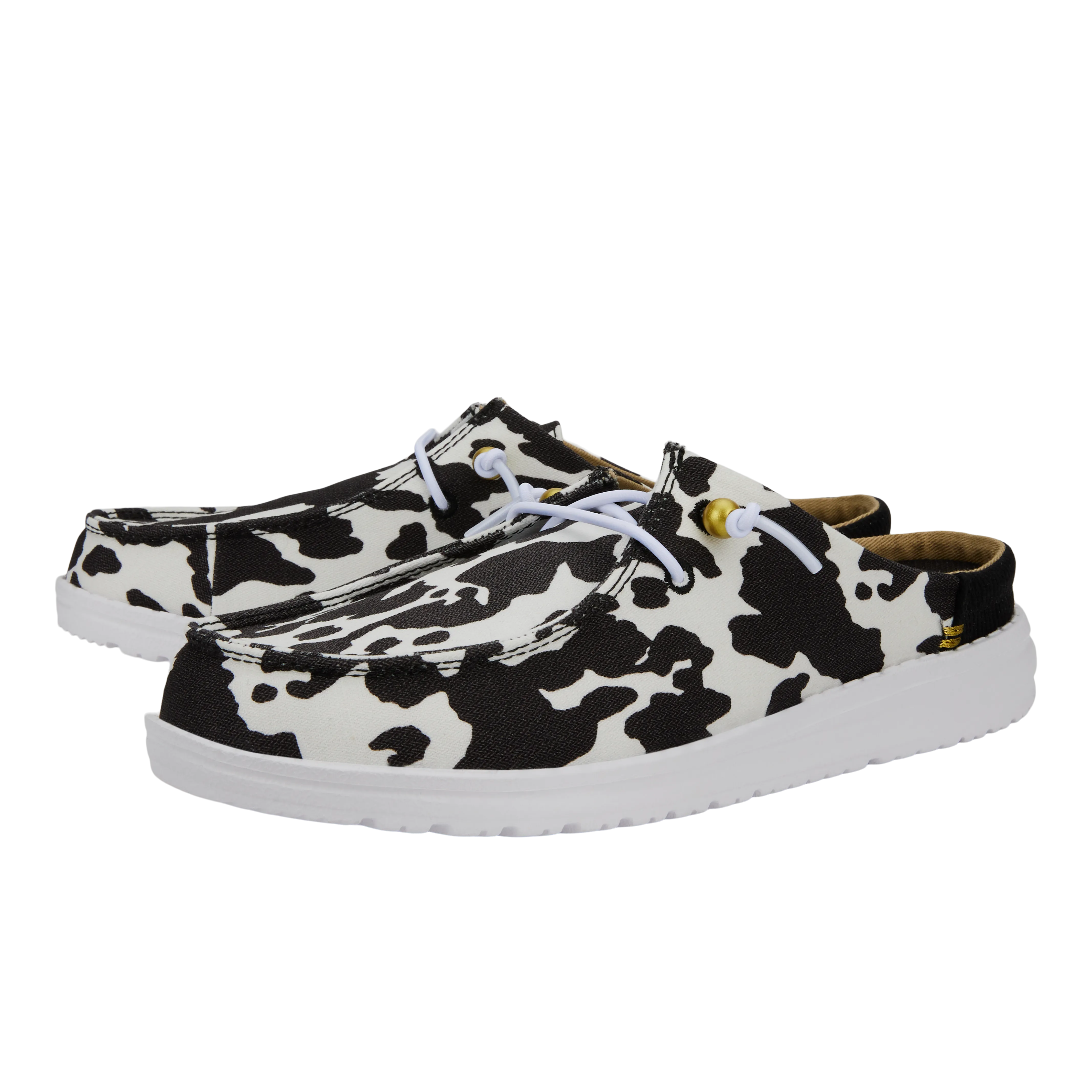 Wendy Slip Classic - White/Black Cow Print