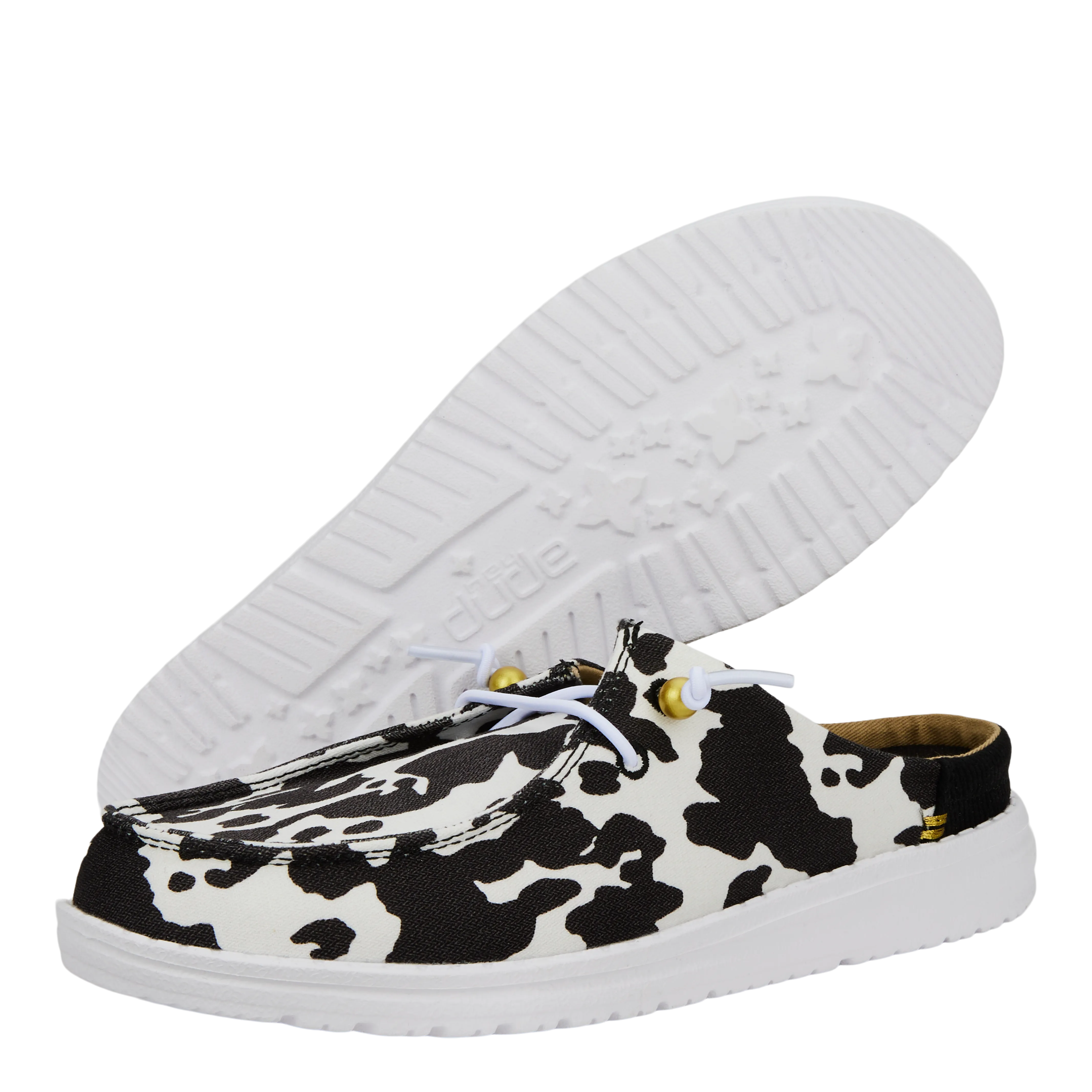 Wendy Slip Classic - White/Black Cow Print