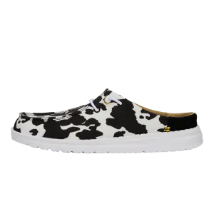 Wendy Slip Classic - White/Black Cow Print