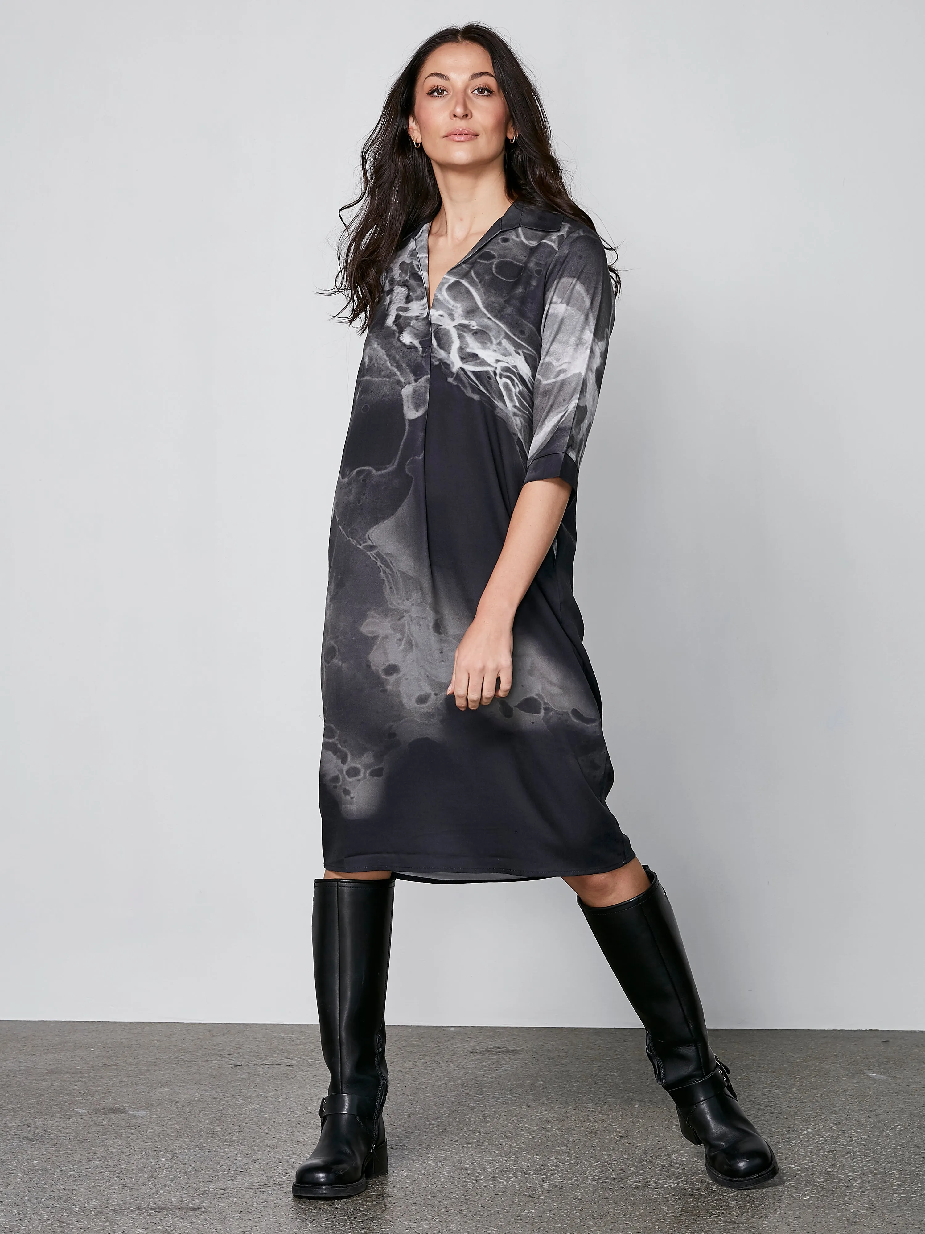 XOEY Tunic Dress - Black mix