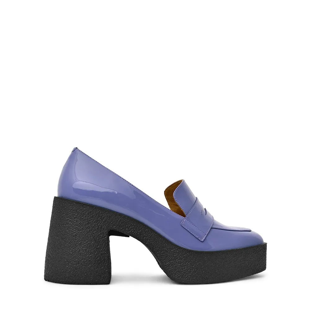 Yoko Lilac Patent Leather Chunky Loafers